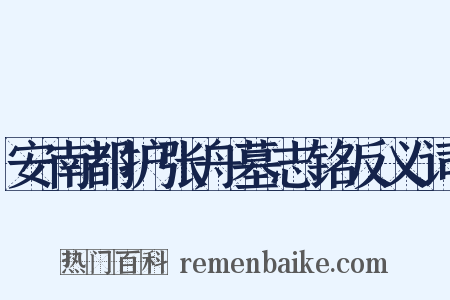 安南都护张舟墓志铭反义词是什么意思的图片